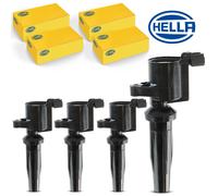 4x Originale Hella Modulo Accensione Bobina Per Ford C-Max Mazda Volvo