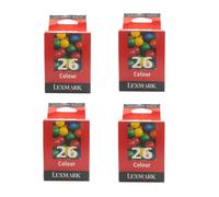 4x Originale Lexmark Inchiostro Cartuccia 26 per I3 X1100 X1110 Z500 Z600 X74