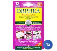 4x Orphea Tarmicida Foglietti 12 Pezzi Patchouli