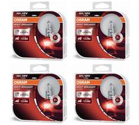 4X OSRAM NIGHT BREAKER SILVER H1 Duobox 3200 K 1550 Lm Lampadina