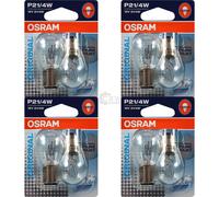4X Osram P21/4W Con Base Metallica 12V 21/4W Attacco BAZ15d