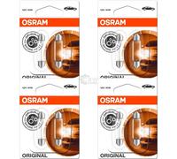 4X Osram Soffitte 10W 12V Attacco SV85 43 Mm Nuovo Illuminazione Interna