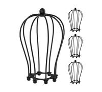 4x paralume a gabbia nero 115mm Ø