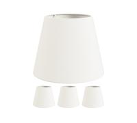 4x paralume in tessuto di lino bianco 200 mm Ø