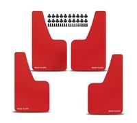 4X Paraspruzzi Universali Auto Paraspruzzi Rosso Compatibile con Hatchback Sedan SUV Convertibile Coupe MPV Pickup 360mm * 210mm