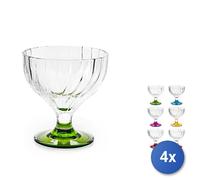 4x Pasabahce 6 coppe dessert Bouquet con piedi colorati cl. 24