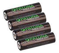 4x PATONA Premium 14500 Cellule ICR14500 Batteria LI-ION 3,7V 800mAh