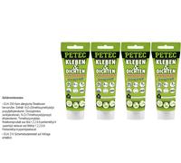 4x Petec Colla E Sigillatura Colla Di Montaggio Trasparente 80ml Tubo