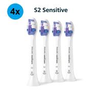 4x Philips Sonicare S2 Sensitive originale (HX6054/10) bianco BrushSync NFC