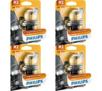 4X Philips Standard R2 45/40W 12V Lampadine Auto