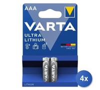 4x Pile al Litio Varta Ultra Lithium AAA Blister da 2