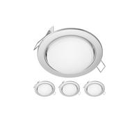 4x plafoniera da incasso ZOBE acciaio inox opaco rotonda 107mm Ø 1x GX53 max. [EEK: F]