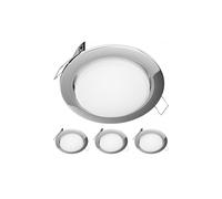 4x plafoniera da incasso ZOBE cromo lucido rotonda 107mm Ø 1x GX53 max. 25W