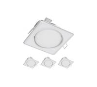 4x plafoniera da incasso ZOBE II bianco opaco angolare 10,7 x 10,7cm 1x GX53 [EEK: E]