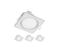4x plafoniera da incasso ZOBE II bianco opaco angolare 10,7 x 10,7cm 1x GX53 [EEK: F]