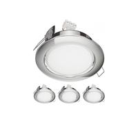 4x plafoniera da incasso ZOBE II cromo lucido rotonda 107mm Ø 1x GX53 max. 25W [EEK: G]