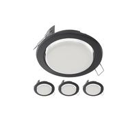 4x plafoniera da incasso ZOBE nero opaco rotonda 107mm Ø 1x GX53 max. 25W [EEK: E]