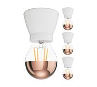 4x plafoniera/porta lampada MINZ in porcellana bianca lucida 1x E27 max. 300W [EEK: E]