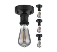 4x plafoniera/porta lampada RETRA nero opaco 1x E27 max. 60W