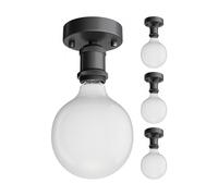 4x plafoniera/porta lampada RETRA nero opaco 1x E27 max. 60W