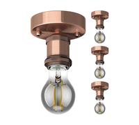 4x plafoniera/portalampada RETRA bronzo opaco 1x E27 max. 60W