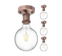 4x plafoniera/portalampada RETRA bronzo opaco 1x E27 max. 60W [EEK: E]