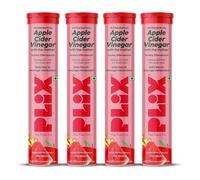 4x PLIX the Plant Fix Aceto di Sidro di Mele Effervescente 15 Tabs Aiuta la...