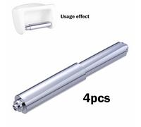 4x Porta carta igienica con rullo a molla, facile da installare, asta di