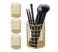 4x porta penne ferro a rete matite pennelli trucco metallo organizer scrivania