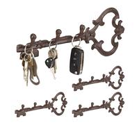 4x Portachiavi da muro asta appendichiavi ganci per chiavi ingresso vintage