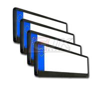 4x PORTATARGA AUTO UNIVERSALE NERO OPACO