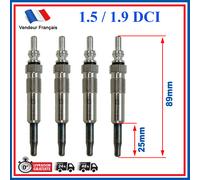 4x Prechauffage Candela per 1.5 1.9 DCI Dti Diesel