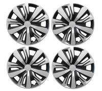 4X PREMIUM DESIGN Coprimozzo "ABI" 16 POLLICI In Argento / Nero