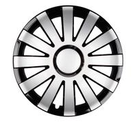 4X PREMIUM DESIGN Coprimozzo "Onyx" 15 POLLICI #73 In Nero E Argento
