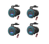 4X Presa USB PD 12V da 65 W per Laptop Presa USB C per Caricabatteria da Auto Presa Multiporta Adattatore Impermeabile per Camion per Auto