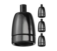4x prese E27 in porcellana nera 230V AC max. 300W