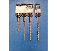 4x PUNTE SDS-PLUS x muro - Testa Integrale 4 taglienti - mm.6+8+10 -marca INECO