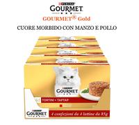 4x PURINA GOURMET GOLD CUORE DI MANZO 4x85g GATTO CIBO UMIDO PER GATTI