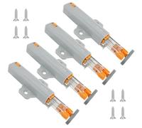 4x Push Pull per Ante di Armadietti Molla 30N, Push to Open Door Latch, Apertura a Pressione per Porta Non-magnetiche, Chiusura Ante per Armadietti, Cassetti e Mobili da Campeggio Include Viti