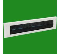 4x PVC Bianco Porta Lettera Scatola Paraspifferi Spazzola Sigillo, 338 X 78 MM,