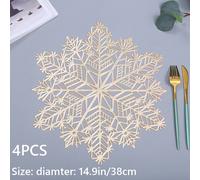 4X PVC Fiocco di Neve Cavo Tovagliette Tavolo Tappetino Piatto Tazza Coaster Pad