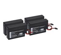 4x Q-Batteries 12LS-0.8 12V 0,8Ah AGM Acido Batteria Casa & Casa Serrande