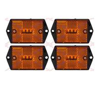 4x Quadrato Ambra 3-LED Lato Evidenziatore Reflex Luce Surface Montante 2-4/5 "