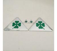 4x Quadrifoglio in alluminio Delta per logo emblema distintivo Mito adesivo 1...