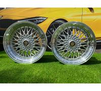 4X R16 10X112/120 Rs II Style Argento + Lucido Bordo Ruote : Per E39 E46 E60