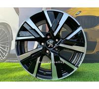 4X R16 Pollici 5x108 Peugeot Carved Spokes Style Nero Lucido Ruote : Fit Per