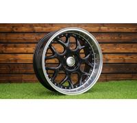 4X R17" 4x100 Brabus Style Cerchi Nero + Diamond Cut Lip ET20 per Smart ForFour