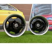 4x R17'' 5x112 AMG Aero Style Black + Polished Lip Wheels: Fits For Mercedes C E