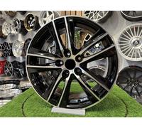4x R17 Inch 5x112 Seat Leon Style Black Polished Wheels: Fits For Ateca Altea