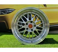 4X R18 Pollici 5X120 da Corsa RC Stile Argento + Lucido Bordo Ruote : Per 3 5 Sr